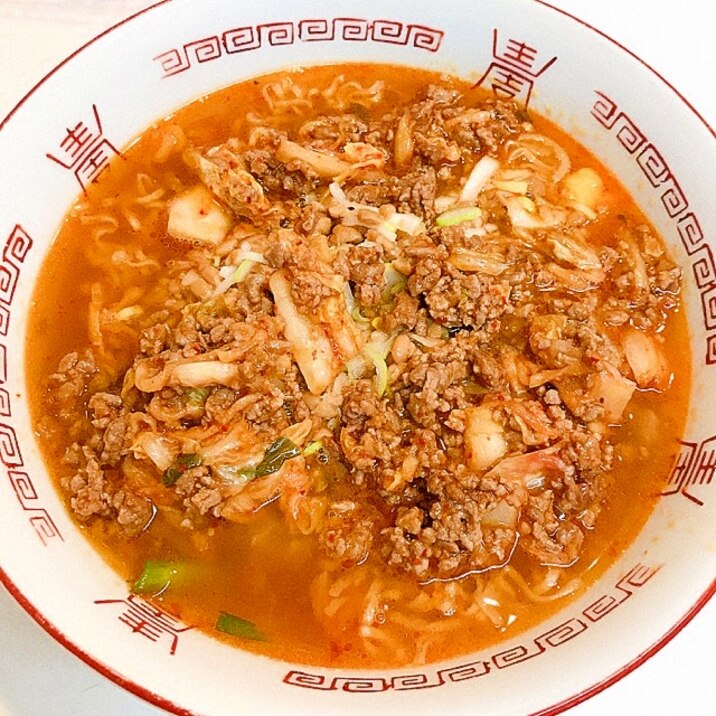 こってり山盛り☆キムチ納豆ラーメン